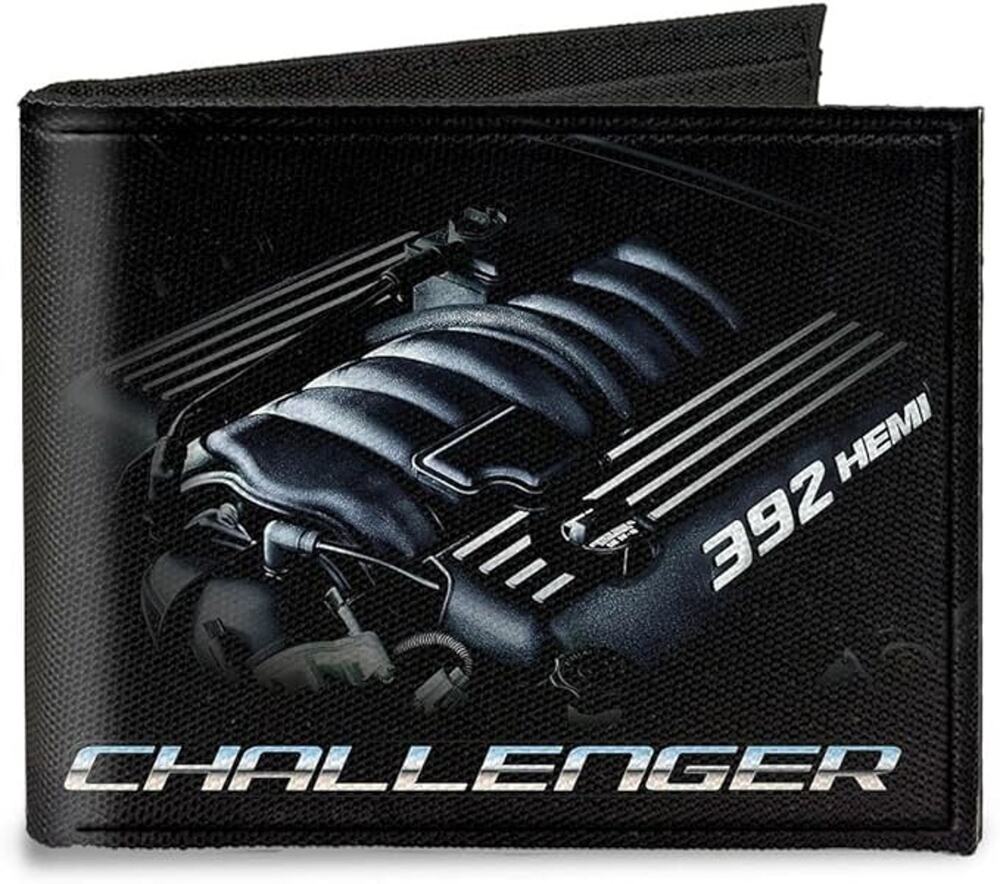 Buckle-Down Canvas Bi-fold Wallet-Challenger Bold/392 Hemi Engine